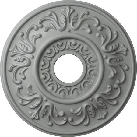 Ekena Millwork Valletta Ceiling Medallion (Fits Canopies up to 3 1/2"), 18"OD x 3 1/2"ID x 1"P, Primed White CM18VL